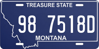 MT license plate 987518D