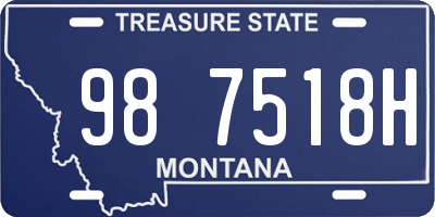 MT license plate 987518H