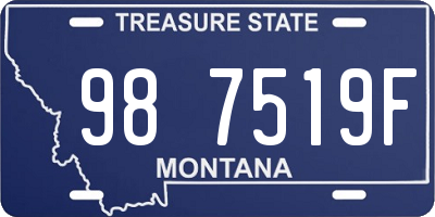 MT license plate 987519F