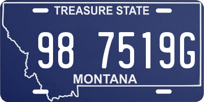 MT license plate 987519G