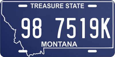 MT license plate 987519K