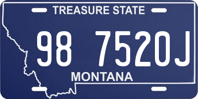 MT license plate 987520J