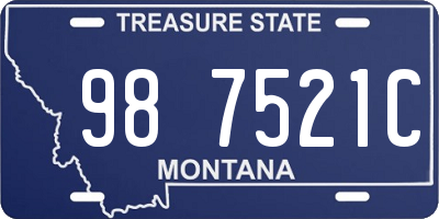 MT license plate 987521C