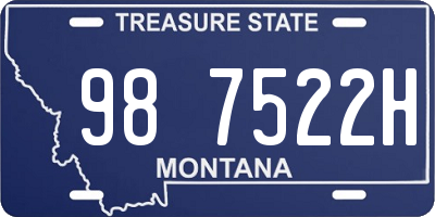 MT license plate 987522H