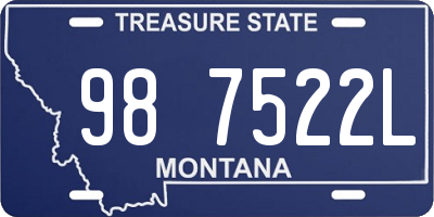 MT license plate 987522L