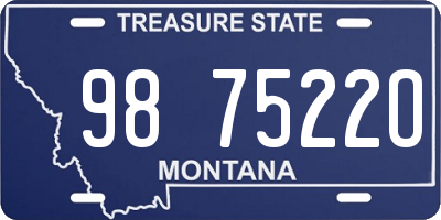 MT license plate 987522O