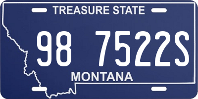 MT license plate 987522S