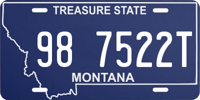 MT license plate 987522T