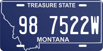 MT license plate 987522W