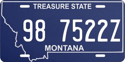 MT license plate 987522Z