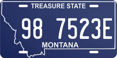 MT license plate 987523E