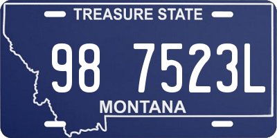 MT license plate 987523L