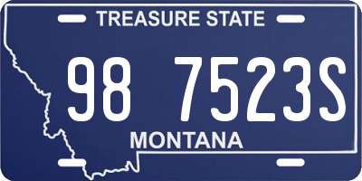 MT license plate 987523S