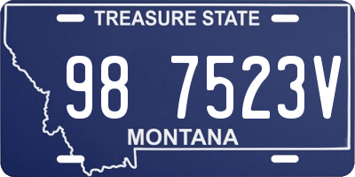 MT license plate 987523V