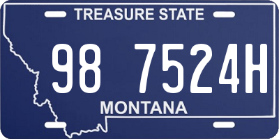 MT license plate 987524H