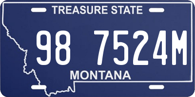 MT license plate 987524M