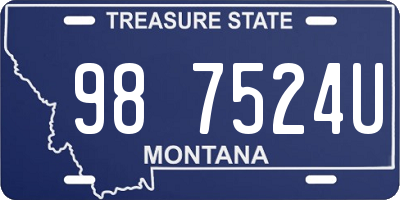 MT license plate 987524U