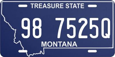 MT license plate 987525Q