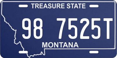 MT license plate 987525T