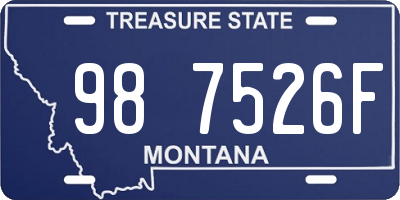 MT license plate 987526F