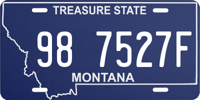 MT license plate 987527F