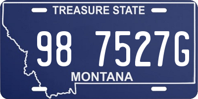 MT license plate 987527G