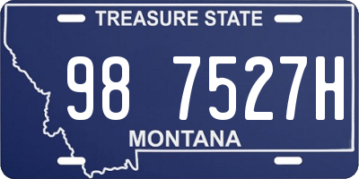 MT license plate 987527H