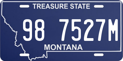 MT license plate 987527M