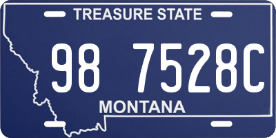 MT license plate 987528C