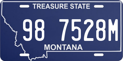 MT license plate 987528M