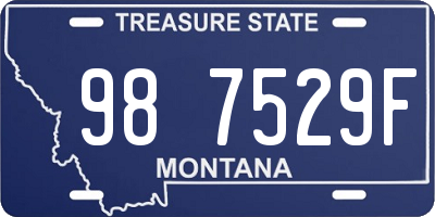 MT license plate 987529F