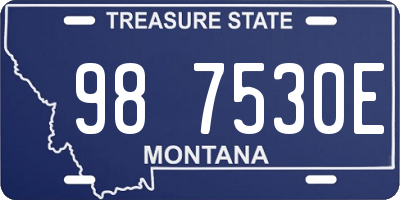 MT license plate 987530E