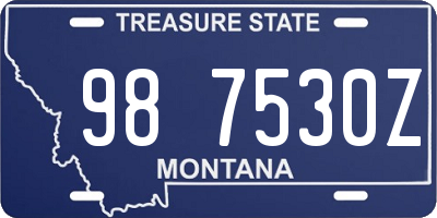 MT license plate 987530Z