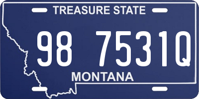 MT license plate 987531Q