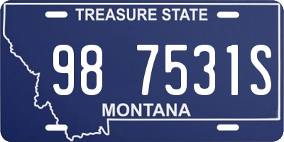 MT license plate 987531S