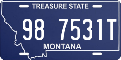 MT license plate 987531T