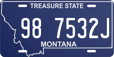 MT license plate 987532J