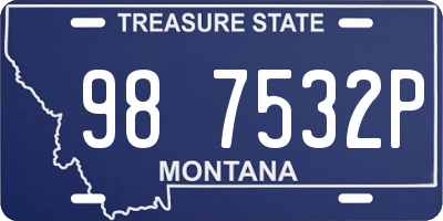 MT license plate 987532P