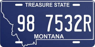 MT license plate 987532R
