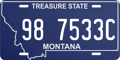 MT license plate 987533C