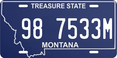 MT license plate 987533M