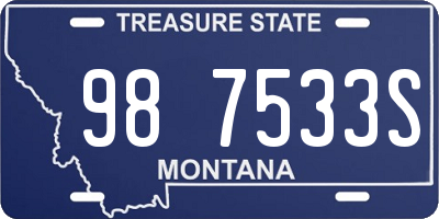 MT license plate 987533S