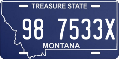 MT license plate 987533X