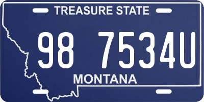 MT license plate 987534U