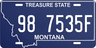 MT license plate 987535F