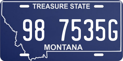 MT license plate 987535G