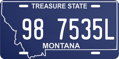 MT license plate 987535L