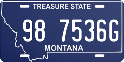 MT license plate 987536G
