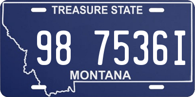 MT license plate 987536I