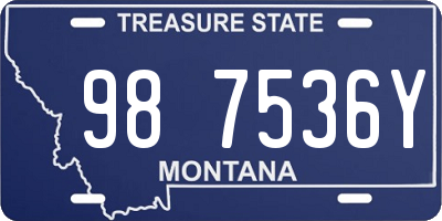 MT license plate 987536Y